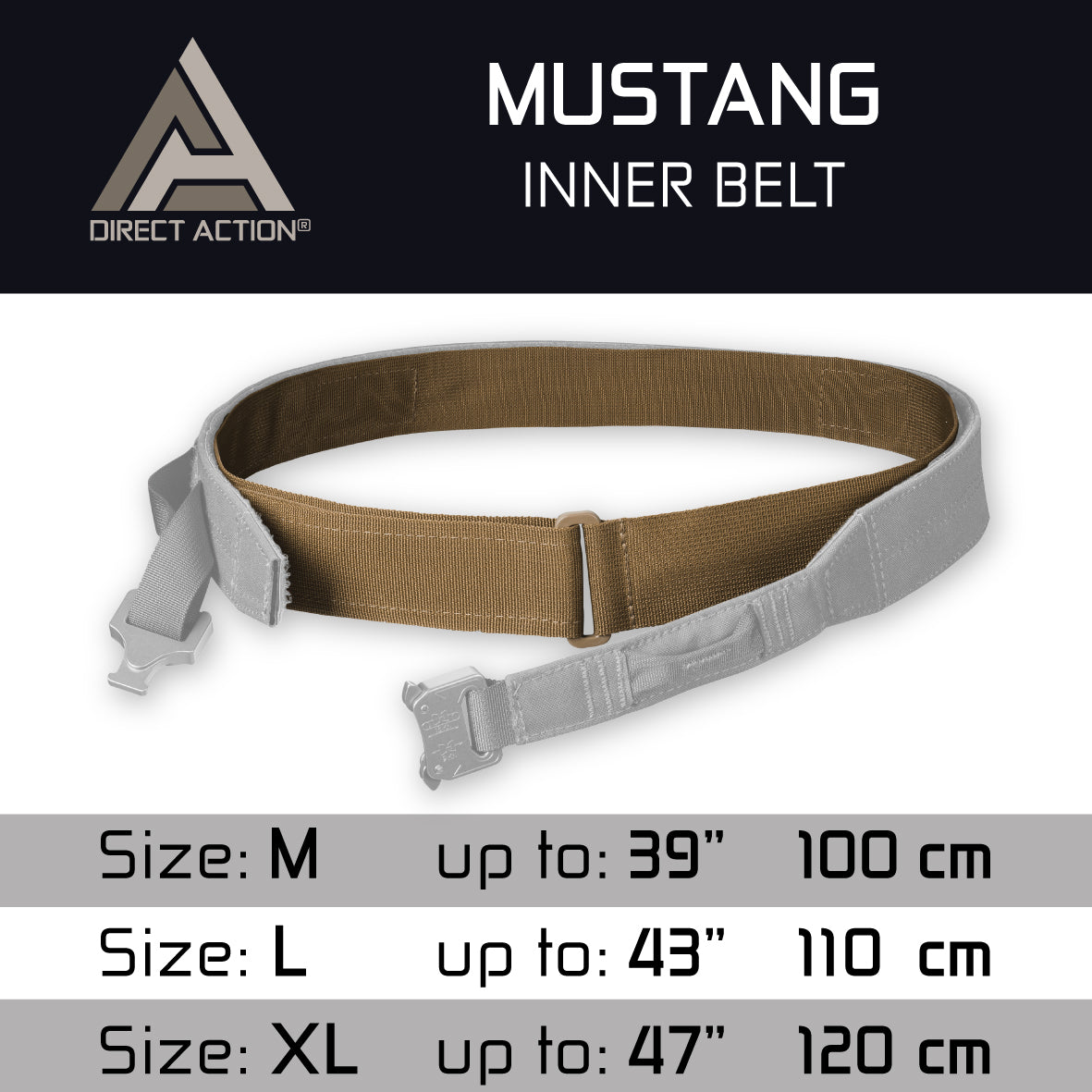 חגורה פנימית טקטית | MUSTANG Inner Belt | Direct Action - Direct Action - חגורה פנימית טקטית | MUSTANG Inner Belt | Direct Action - Time to EDC.com -