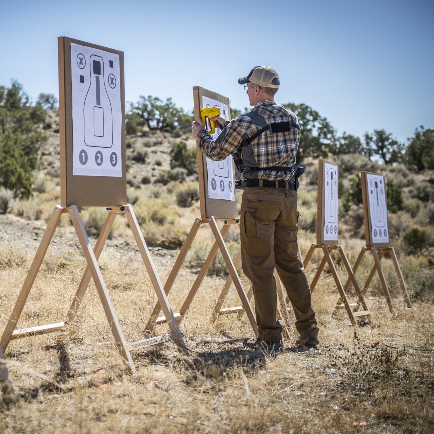 מטרות ירי PXQT לאקדח Helikon – אזורי פגיעה מנורמלים – 70×50 | timetoedc.com
