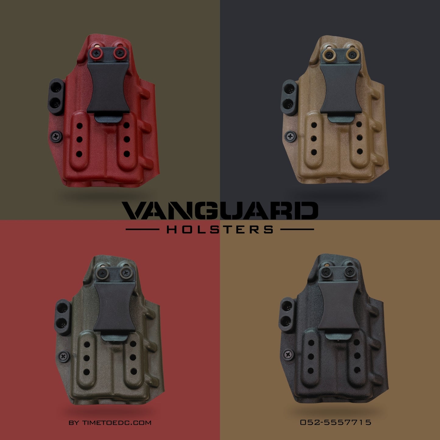 נרתיק אמצעים פנימי בהתאמה אישית לאקדחי גלוק 19 ורמון עם פנס Baldr Mini/S - VANGUARD - נרתיק אמצעים פנימי בהתאמה אישית לאקדחי גלוק 19 ורמון עם פנס Baldr Mini/S - Time to EDC.com -