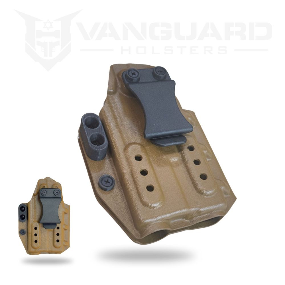 נרתיק אמצעים פנימי בהתאמה אישית לאקדחי גלוק 19 ורמון עם פנס Baldr Mini/S - VANGUARD - נרתיק אמצעים פנימי בהתאמה אישית לאקדחי גלוק 19 ורמון עם פנס Baldr Mini/S - Time to EDC.com -
