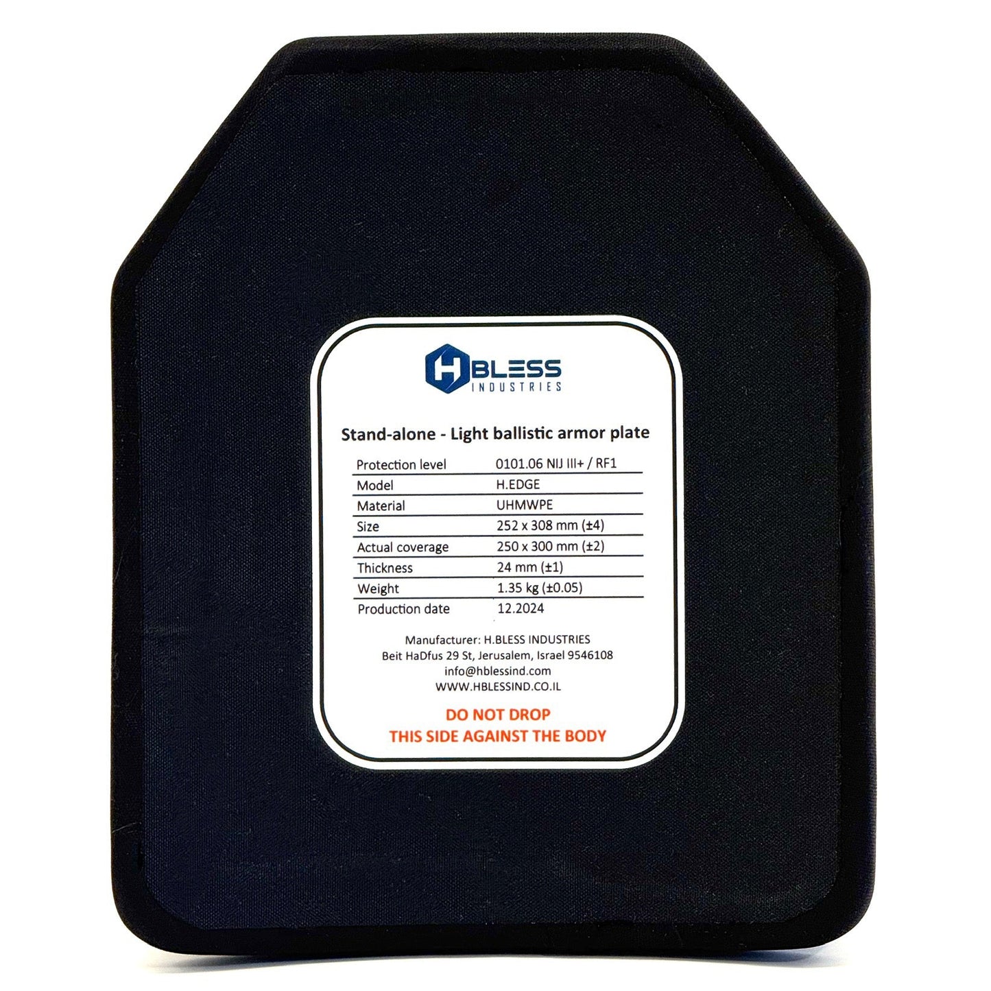 לוחות קרמיים | Level III+ | H.BLESS | פלטות מיגון | פלטה קרמית - H-BLESS - לוחות קרמיים | Level III+ | H.BLESS | פלטות מיגון | פלטה קרמית - Time to EDC - Store -