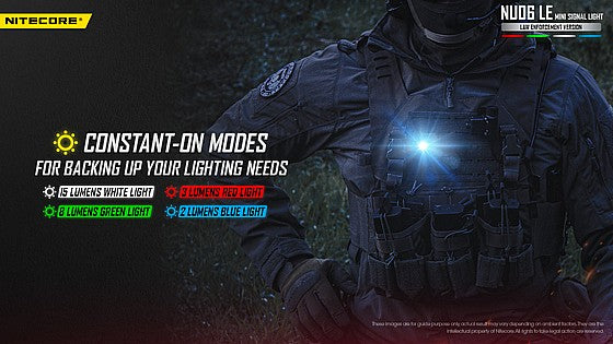 פנס זיהוי טקטי Nitecore NU06LE - תאורת צקלקה צבעונית לחיבור מולי - NITECORE - Nitecore NU06LE – פנס זיהוי טקטי צבעוני לחיבור בקסדה - Time to EDC.com -