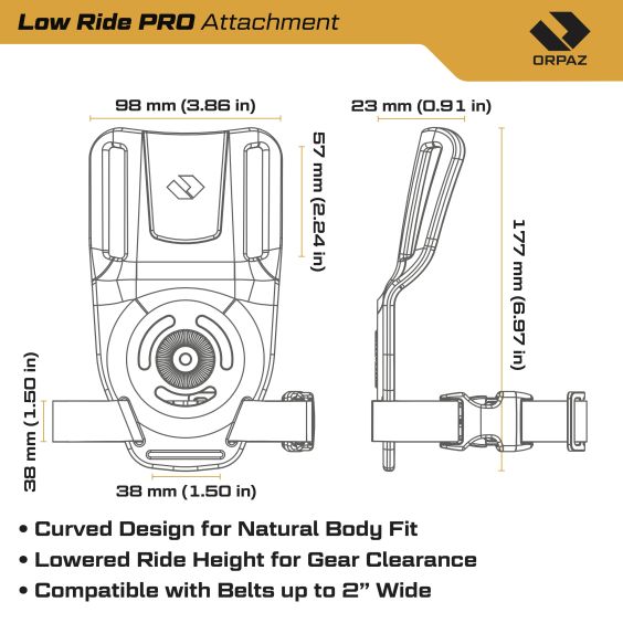 מתאם נשיאה Orpaz Low Ride Pro עם רצועת ירך מובנית - ORPAZ - מתאם נשיאה Orpaz Low Ride Pro עם רצועת ירך מובנית - Time to EDC.com -