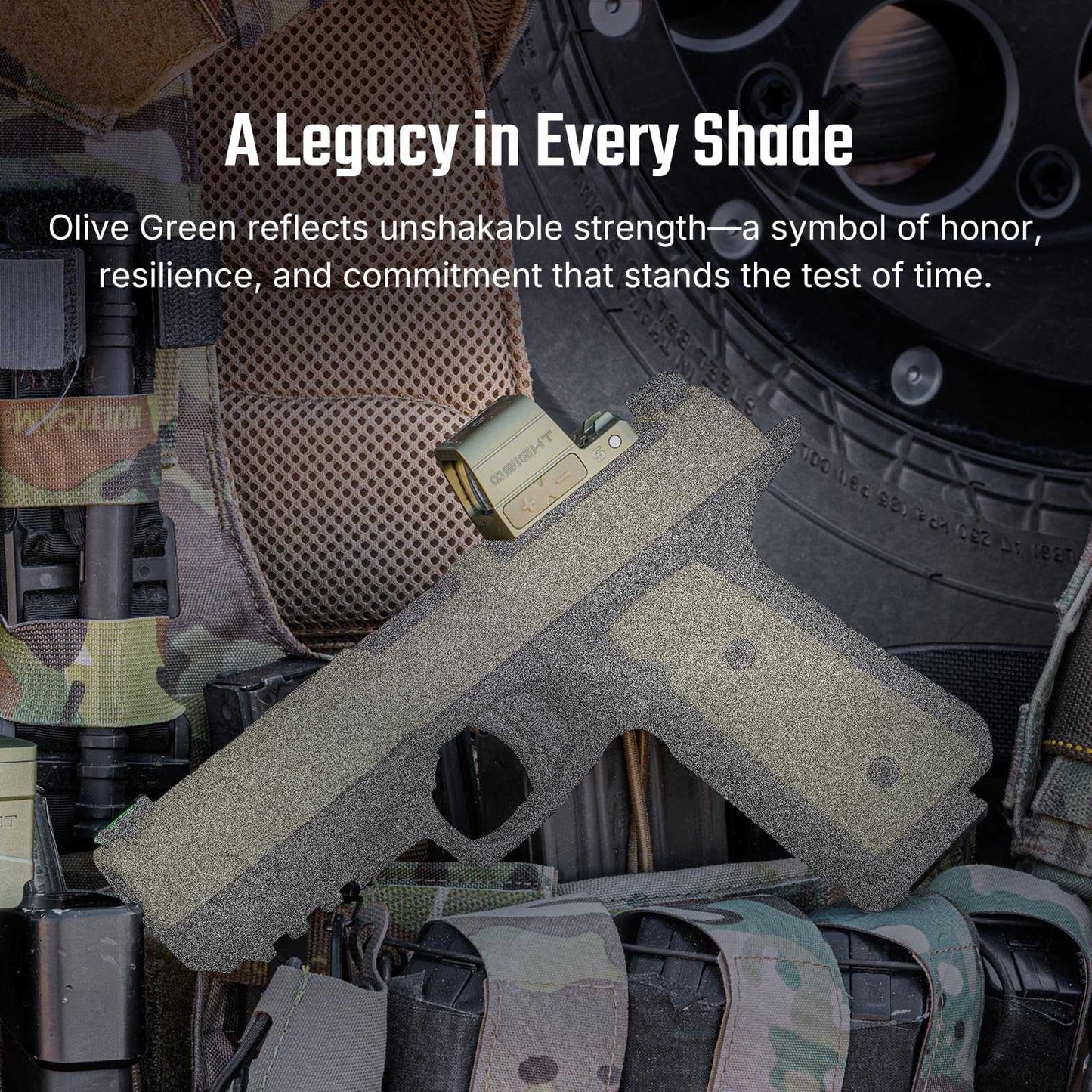 כוונת רד־דוט מרובת־רטיקל סגורה Olive Green | Osight S