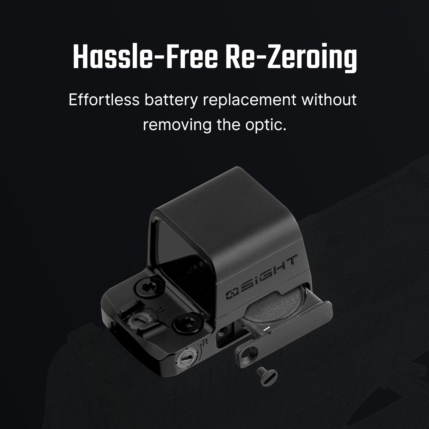 Osight SE – כוונת רד־דוט סגורה עם תושבת RMSc וסוללה מתחלפת