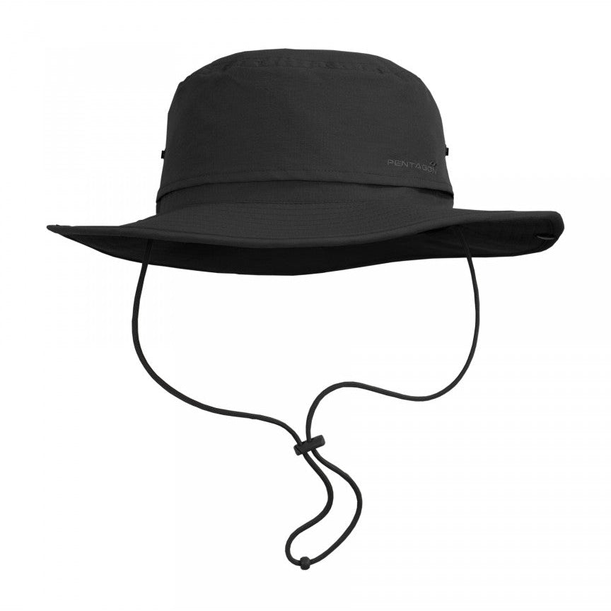 כובע Roo Safari Bush Hat – צבע Black במבט צד | timetoedc.com