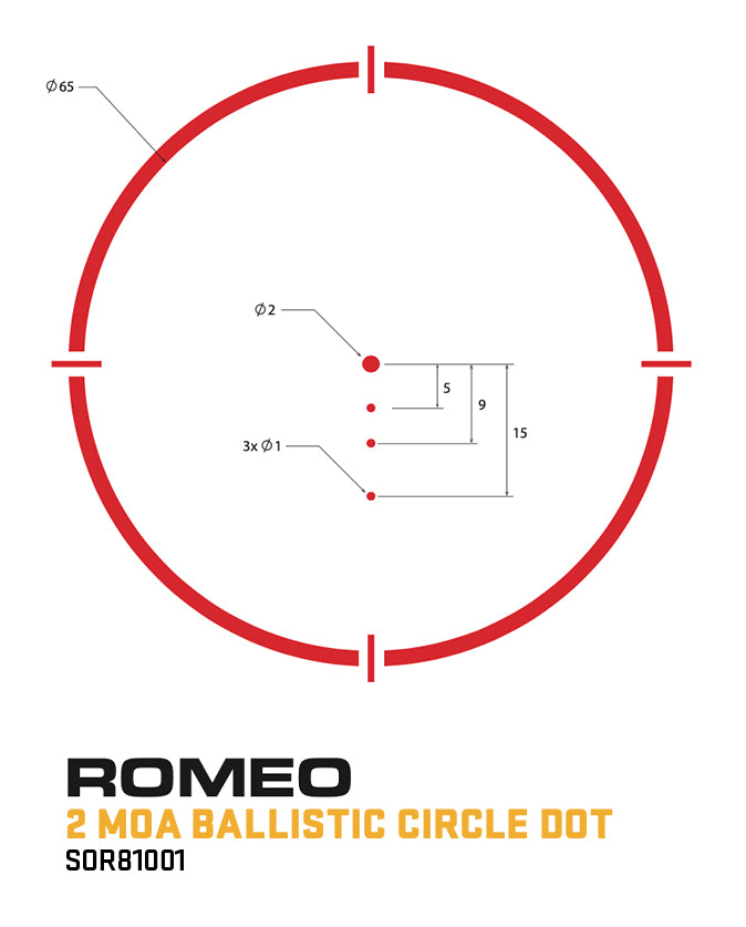 SIG SAUER ROMEO8H 1×38 – מבט קדמי עם מתאם 1.535