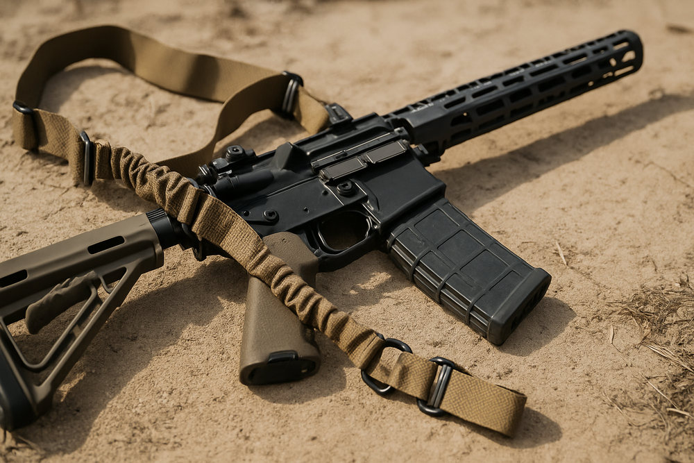 רצועה טקטית לנשק עם חיבורי מתכת וריפוד נוח, מתאימה לחיילים ולמילואימניקים | timetoedc.com