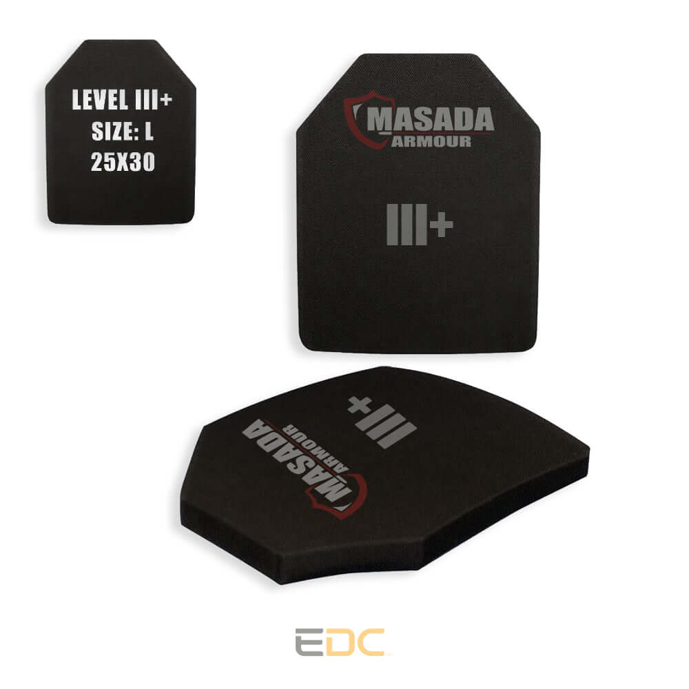 פלטת מיגון בליסטית Level III+ SAPI PLATE STA | פלטה קרמית | Masada Armour -  MASADA Armour -  פלטת מיגון בליסטית Level III+ SAPI PLATE STA | פלטה קרמית | Masada Armour -  Time to EDC.com -  