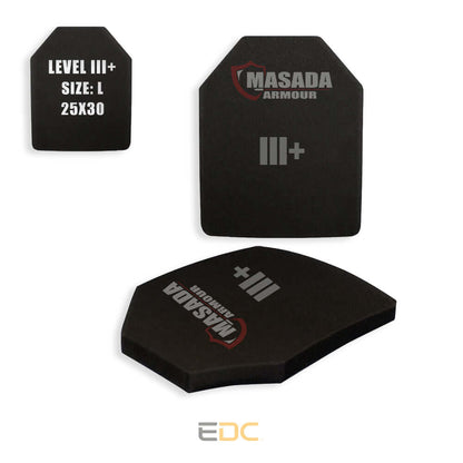 פלטת מיגון בליסטית Level III+ SAPI PLATE STA | פלטה קרמית | Masada Armour -  MASADA Armour -  פלטת מיגון בליסטית Level III+ SAPI PLATE STA | פלטה קרמית | Masada Armour -  Time to EDC.com -  