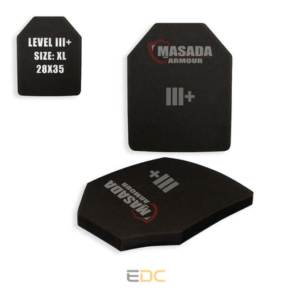 פלטת מיגון בליסטית Level III+ SAPI PLATE STA | פלטה קרמית | Masada Armour -  MASADA Armour -  פלטת מיגון בליסטית Level III+ SAPI PLATE STA | פלטה קרמית | Masada Armour -  Time to EDC.com -  