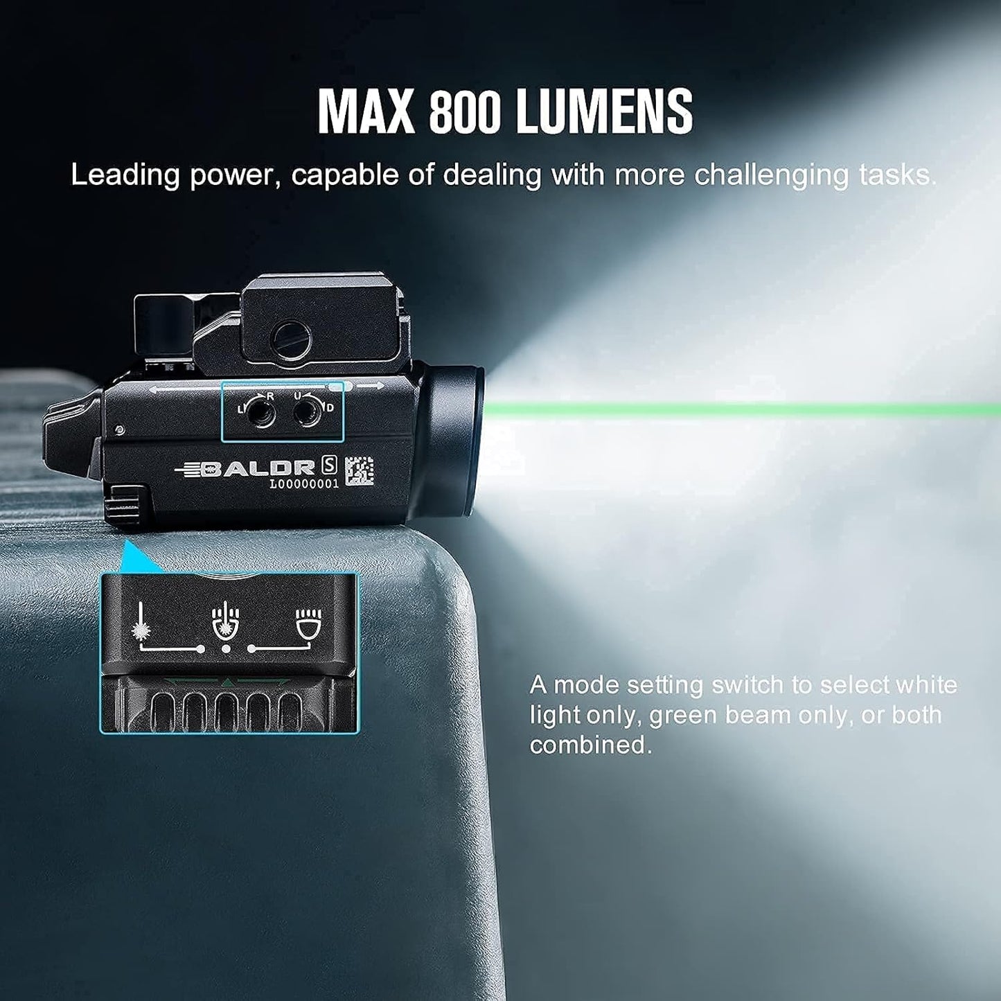 פנס טקטי עם ציין | BALDR S | OLIGHT -  OLIGHT -  פנס טקטי עם ציין | BALDR S | OLIGHT -  Time to EDC.com -  