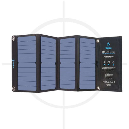 מטען סולארי | 28W Mono solar charge B428 -  BIGBLUE -  פאנל סולארי | מטען סולארי | מטען נייד | תחנת כוח 28W Mono -  Time to EDC.com -  