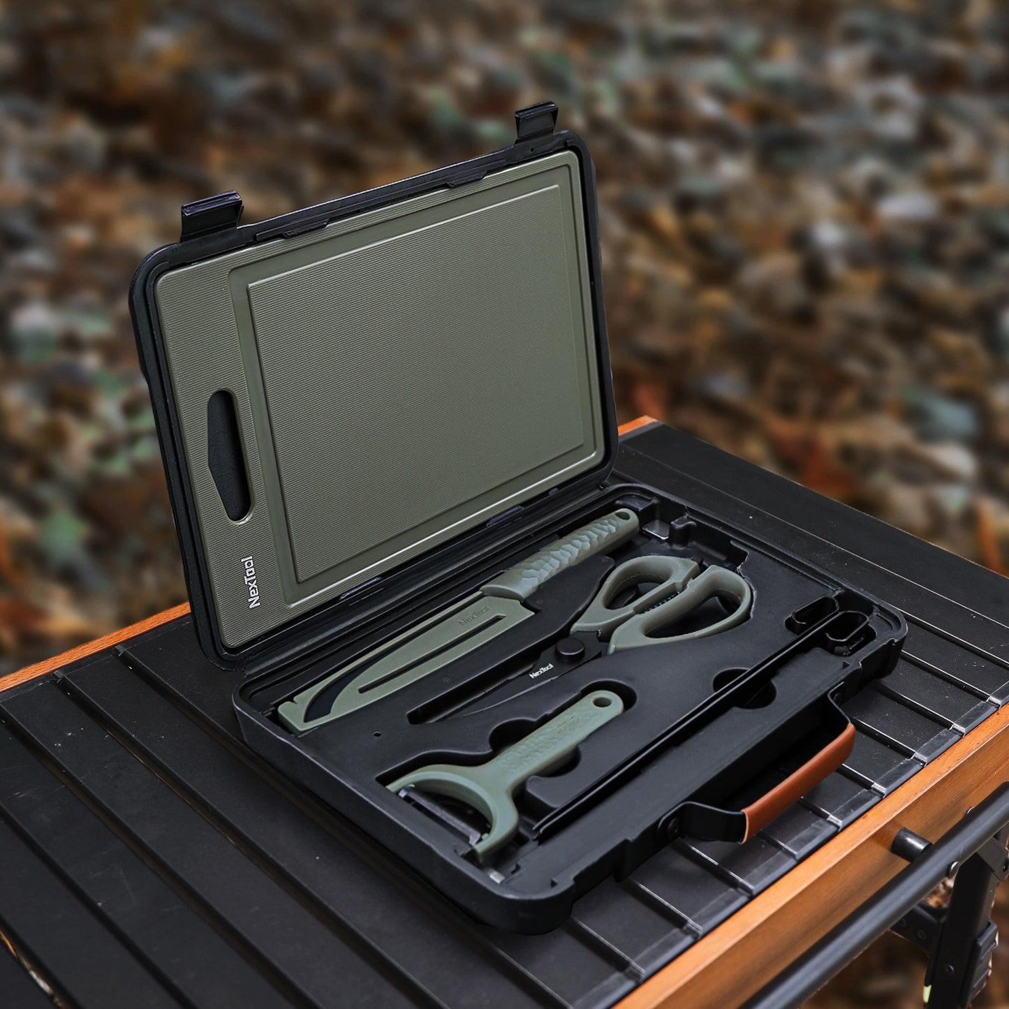 סט כלים למנגל NexTool – מלקחיים מתפרקים