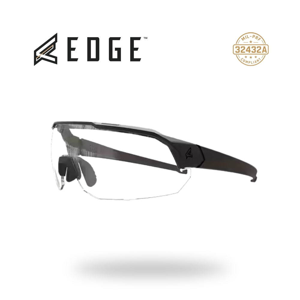 משקפי מגן Edge Arc Light | ערכת 3 עדשות מתחלפות (שקופה, כתומה, כהה) – מסגרת שחורה
