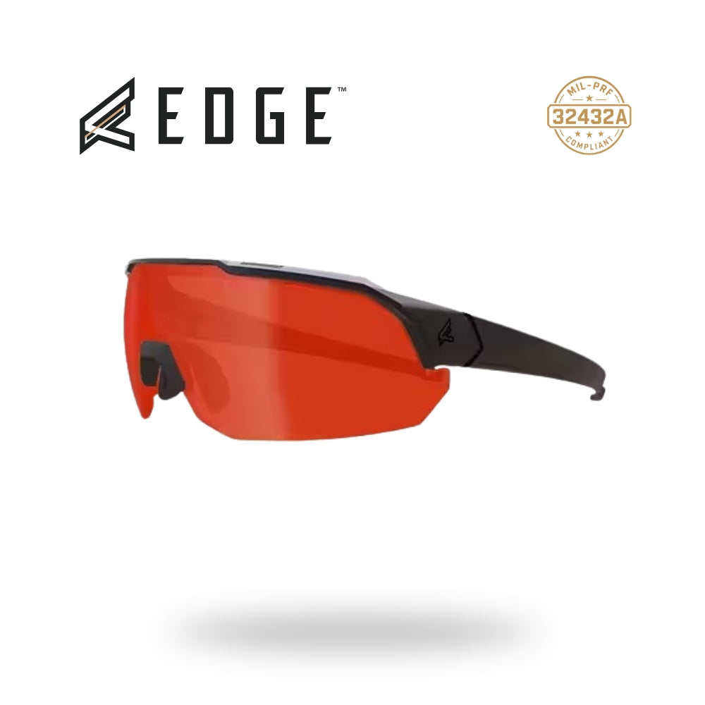 משקפי מגן Edge Arc Light | ערכת 3 עדשות מתחלפות (שקופה, כתומה, כהה) – מסגרת שחורה