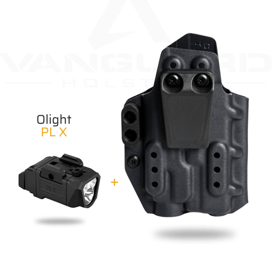 ערכת Vanguard IWB כולל נרתיק לגלוק 19 או 45 ופנס Olight PL-X - תואם צד ימין -  VANGUARD -  ערכת Vanguard IWB כולל נרתיק לגלוק 19 או 45 ופנס Olight PL-X - תואם צד ימין -  Time to EDC - Store -  