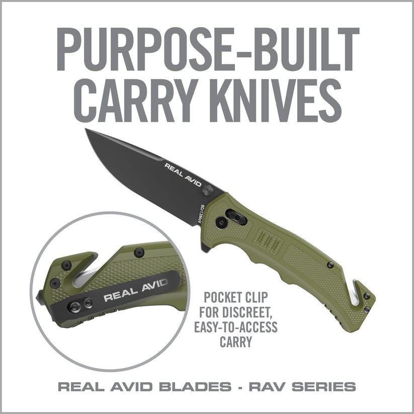 סכין מתקפלת RAV-4 Real Avid | כלי חילוץ EDC