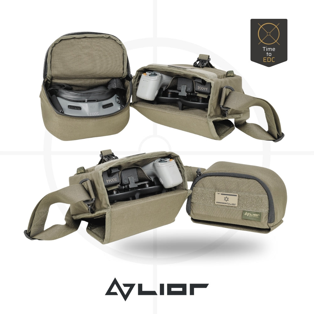תיק טקטי נשיאה ופריסה מהירה לרחפן Lior tac | DJI AVATA -  LIORTAC -  תיק טקטי מהיר ל-DJI Avata | Lior Tactical | פתרון נשיאה חכם לרחפן -  Time to EDC.com -  