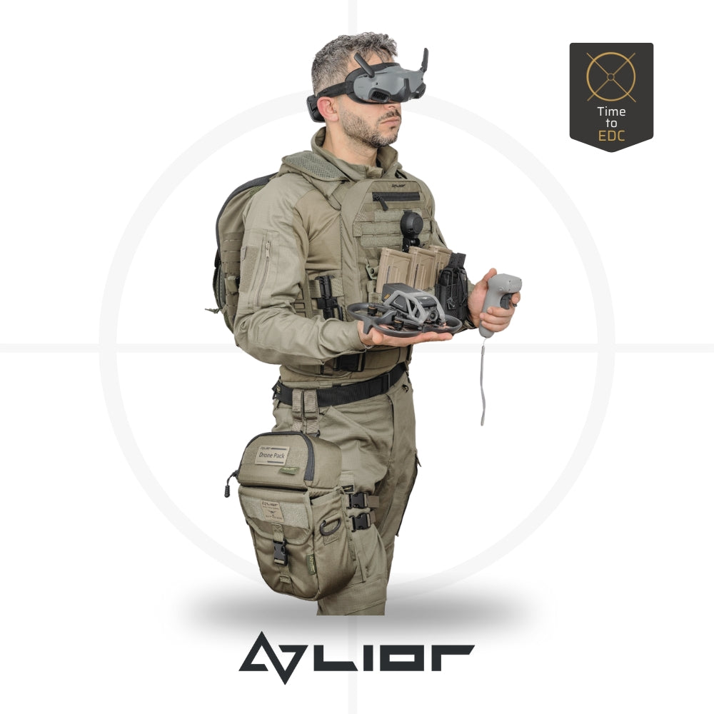 תיק טקטי נשיאה ופריסה מהירה לרחפן Lior tac | DJI AVATA -  LIORTAC -  תיק טקטי מהיר ל-DJI Avata | Lior Tactical | פתרון נשיאה חכם לרחפן -  Time to EDC.com -  