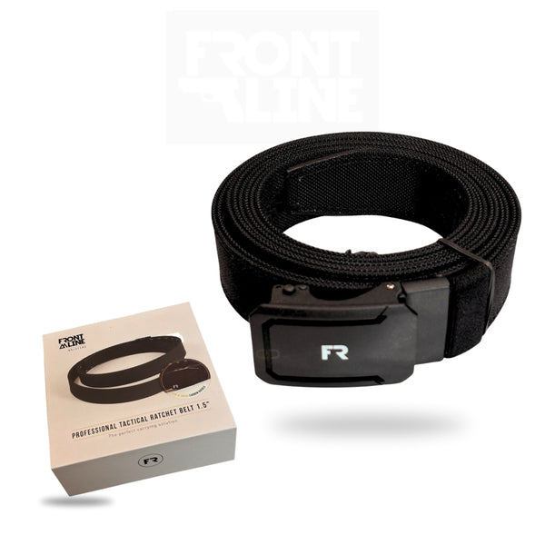 חגורת ראצ'ט FRONTLINE Classic Deluxe – חגורת קורדורה קשיחה עד 150 ס"מ -  FRONTLINE -  חגורת ראצ'ט FRONTLINE Classic Deluxe – חגורת קורדורה קשיחה עד 150 ס"מ -  Time to EDC - Store -  