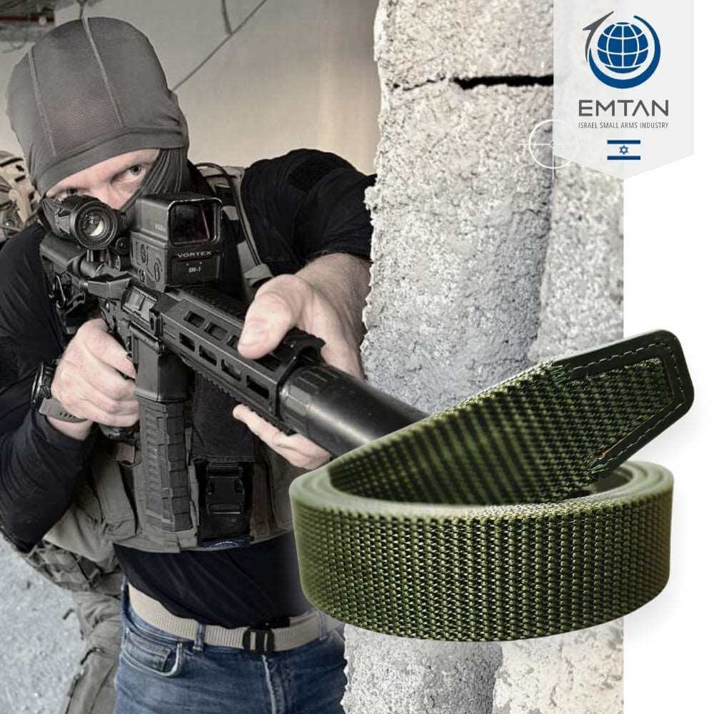 חגורה חצי קשיחה לנשק TACTICAL EDC BELT במגוון צבעים -  EMTAN -  חגורה לנשק טקטית TACTICAL EDC BELT | חזקה ומדויקת לנשיאה יומיומית -  Time to EDC.com -  