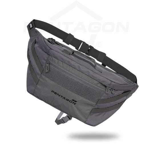 Pentagon Telamon Bag – אפור – מבט צד עם מערכת Triangle Holding | timetoedc.com