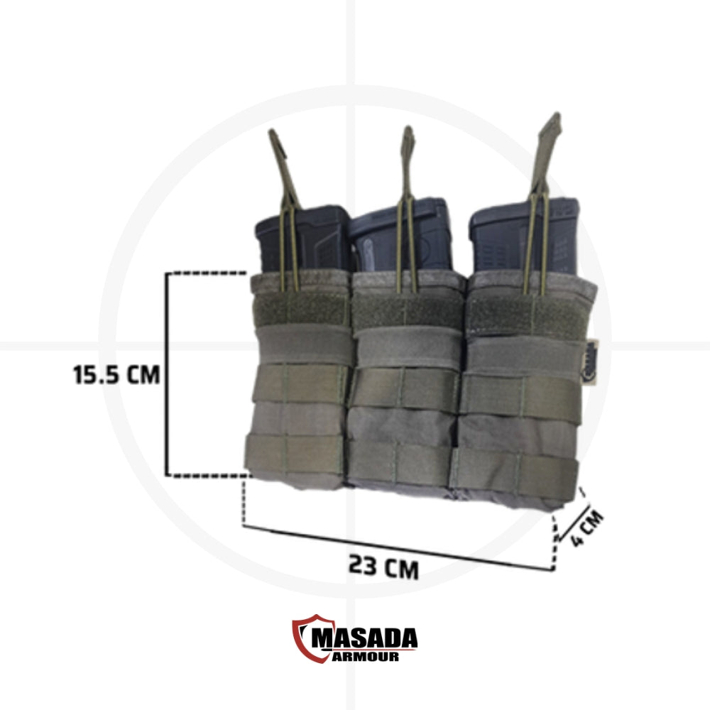 פאוץ' קנגורו משולש למחסניות 5.56 | Triple 5.56 Mag Pouch -  MASADA Armour -  פאוץ' קנגורו משולש למחסניות 5.56 | Triple 5.56 Mag Pouch -  Time to EDC.com -  