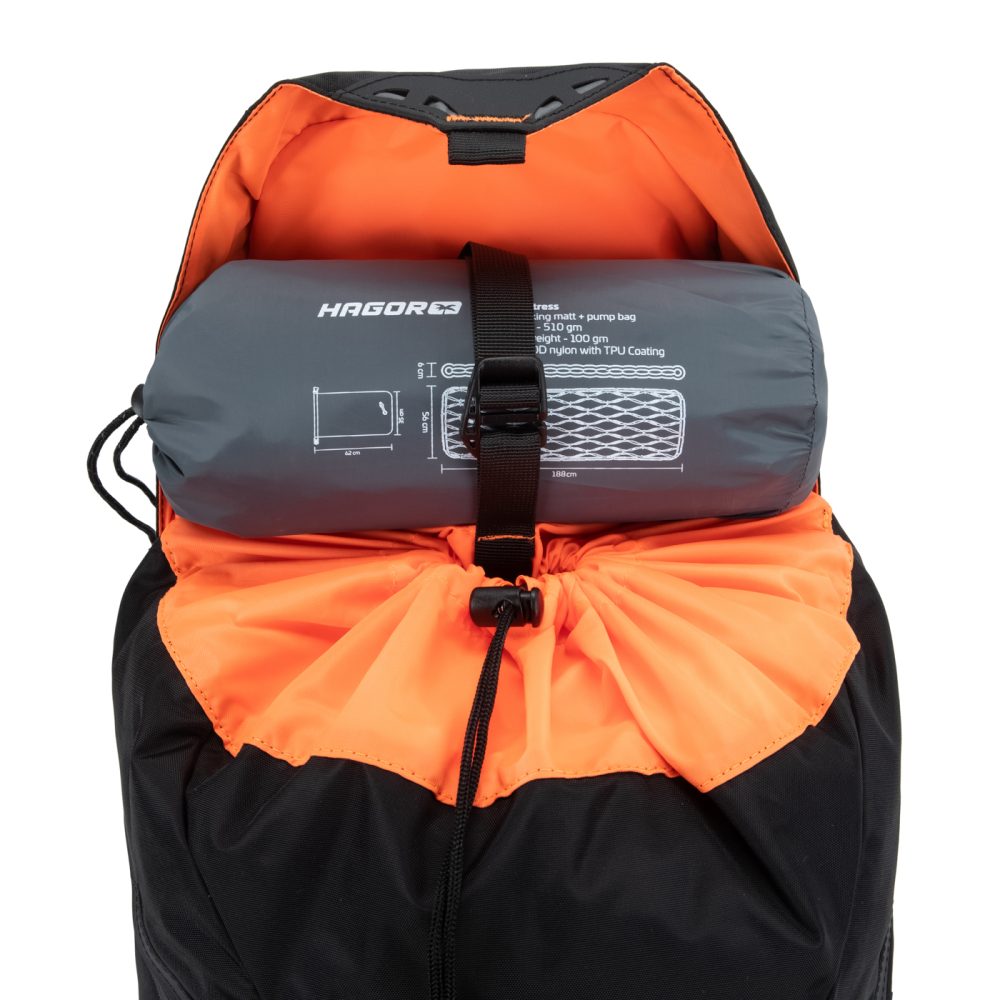 תרמיל טיולים Hagor Black Sun – 35L Daypack, Padded Back