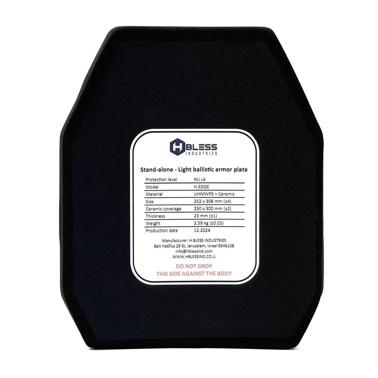 זוג פלטות קרמיות H.EDGE מקצה לקצה – רמה NIJ L4 – בשתי מידות לבחירה -  H-BLESS -  זוג פלטות קרמיות H.EDGE מקצה לקצה – רמה NIJ L4 – בשתי מידות לבחירה -  Time to EDC - Store -  