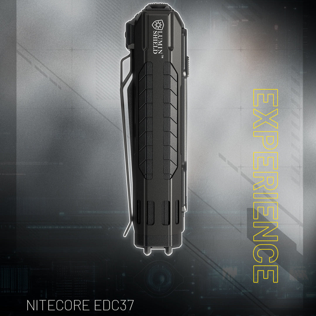 פנס נטען עוצמתי Nitecore EDC37 – 8000 לומן | טווח 420 מטר -  NITECORE -  Nitecore EDC37 – פנס טקטי 8000 לומן עם סוללה מובנית -  Time to EDC.com -  