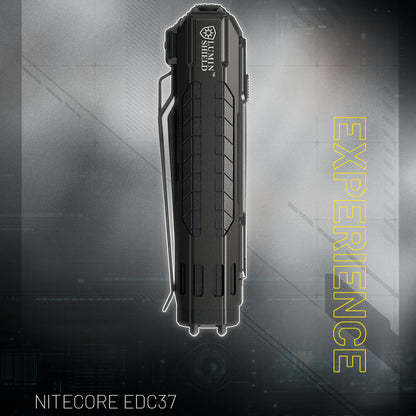 פנס נטען עוצמתי Nitecore EDC37 – 8000 לומן | טווח 420 מטר -  NITECORE -  Nitecore EDC37 – פנס טקטי 8000 לומן עם סוללה מובנית -  Time to EDC.com -  