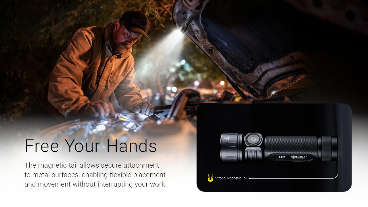 פנס טקטי עוצמתי 6000 לומן אלומה משתנה - Nitecore EX7 