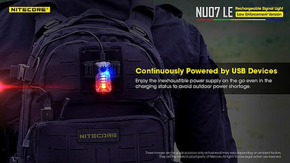 פנס צקלקה טקטי חכם Nitecore NU07LE - זיהוי כוחות עם קליפס -  NITECORE -  פנס צקלקה טקטי חכם Nitecore NU07LE - זיהוי כוחות עם קליפס -  Time to EDC.com -  