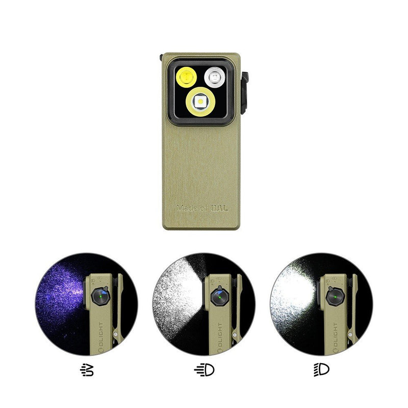 פנס קליפס עם תאורת מולטי (Flood, Spot, UV) - Oclip Ultra Olight -  Olight -  פנס קליפס עם תאורת מולטי (Flood, Spot, UV) - Oclip Ultra Olight -  Time to EDC - Store -  