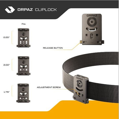 תפס חיבור מהיר לחגורה עבור ציוד Orpaz ClipLock 