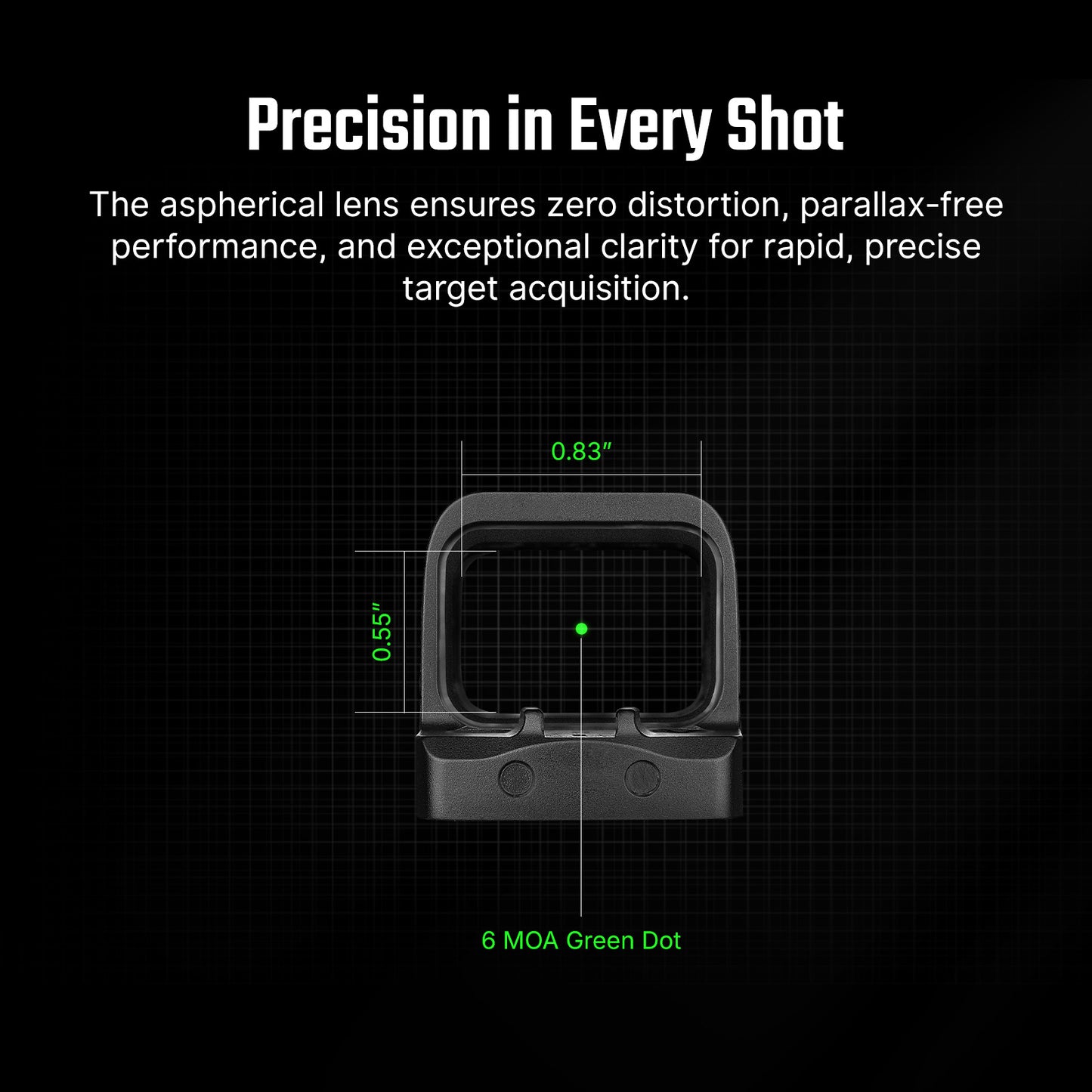כוונת השלכה סגורה RMSc – OSIGHT SE Enclosed Green Dot 6 MOA -  OSIGHT -  כוונת השלכה סגורה RMSc – OSIGHT SE Enclosed Green Dot 6 MOA -  Time to EDC - Store -  