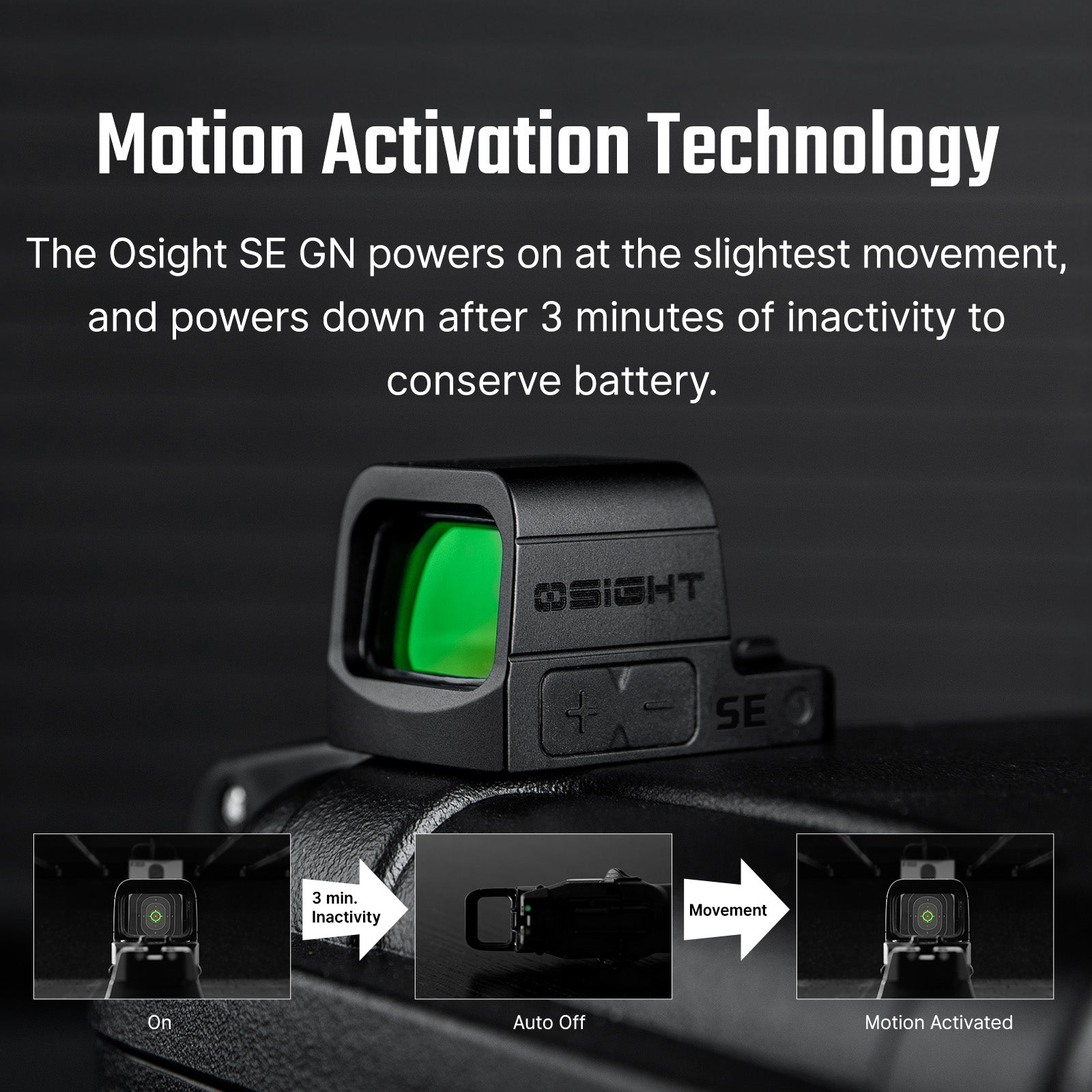 כוונת השלכה Osight SE Olight | מולטי-רטיקל ירוק RMSc | כבר בישראל! 