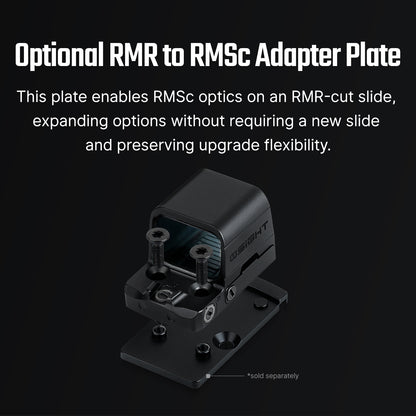 Osight SE – כוונת רד־דוט סגורה עם תושבת RMSc וסוללה מתחלפת