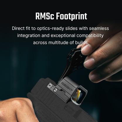 Osight SE – כוונת רד־דוט סגורה עם תושבת RMSc וסוללה מתחלפת