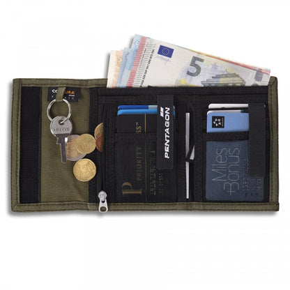 ארנק Pentagon Stater 2.0 – מבט פנימי עם תאי כרטיסים ושטרות | timetoedc.com
