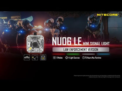 Linterna de identificación táctica Nitecore NU06LE: linterna colorida con conexión Molle 