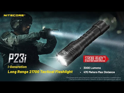 פנס טקטי נטען USB‑C בעוצמה 3000 לומנס | NITECORE P23i