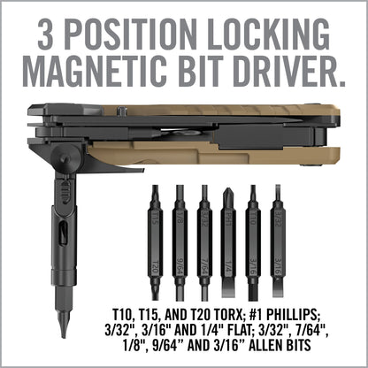 מברג ביטים מגנטי שננעל ב-3 מצבים, Real Avid AR15 Tool