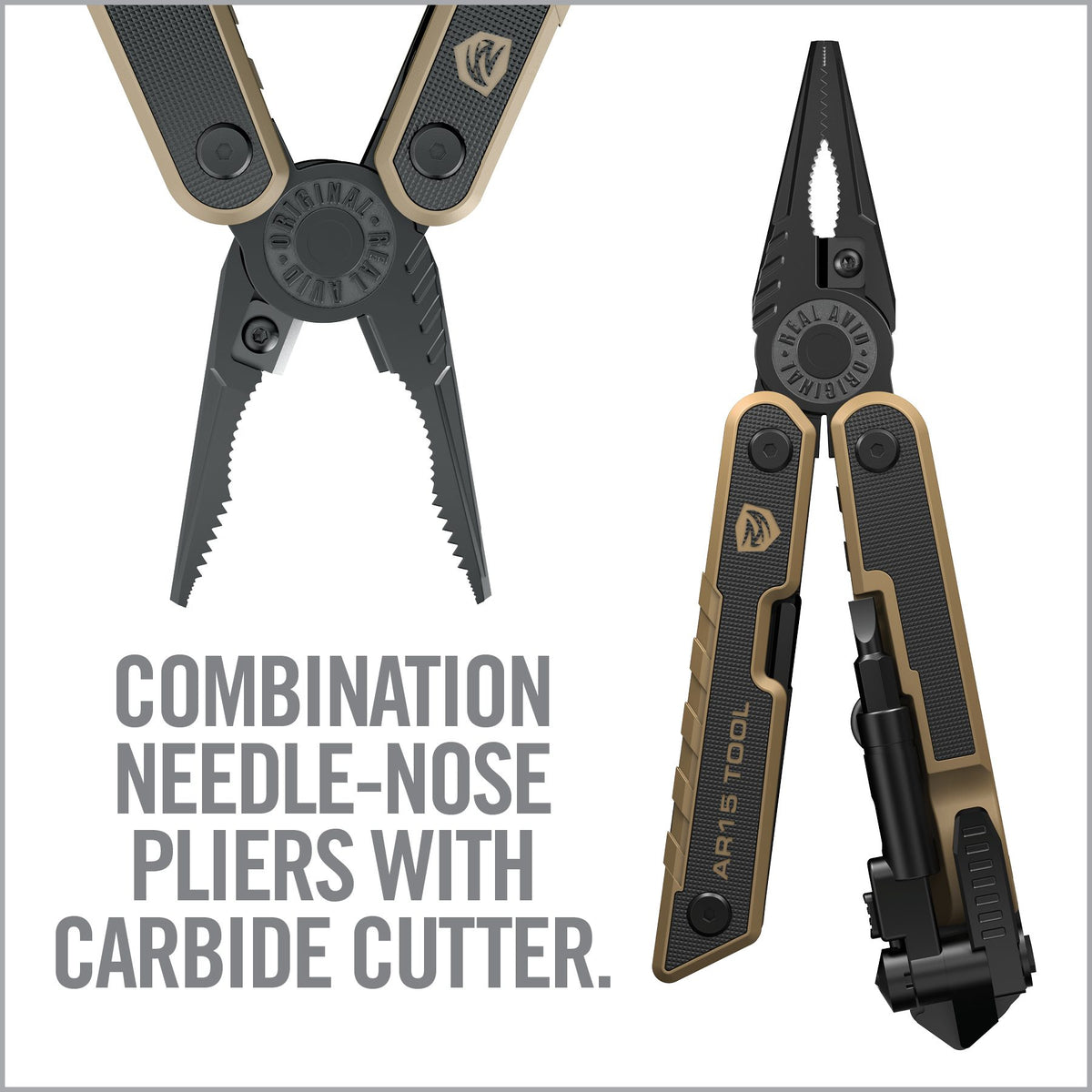 פלייר חרטום עם חותך קרביד במולטיטול Real Avid AR15 Tool