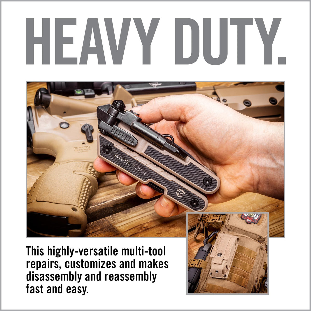 Real Avid AR15 Tool בעבודה על רובה AR15