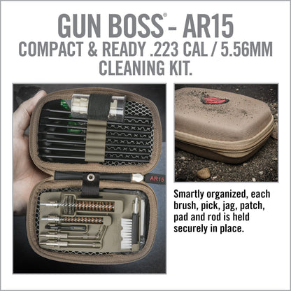 ערכת ניקוי M4 / AR15 דגם Gun Boss | 20 חלקים | Real Avid