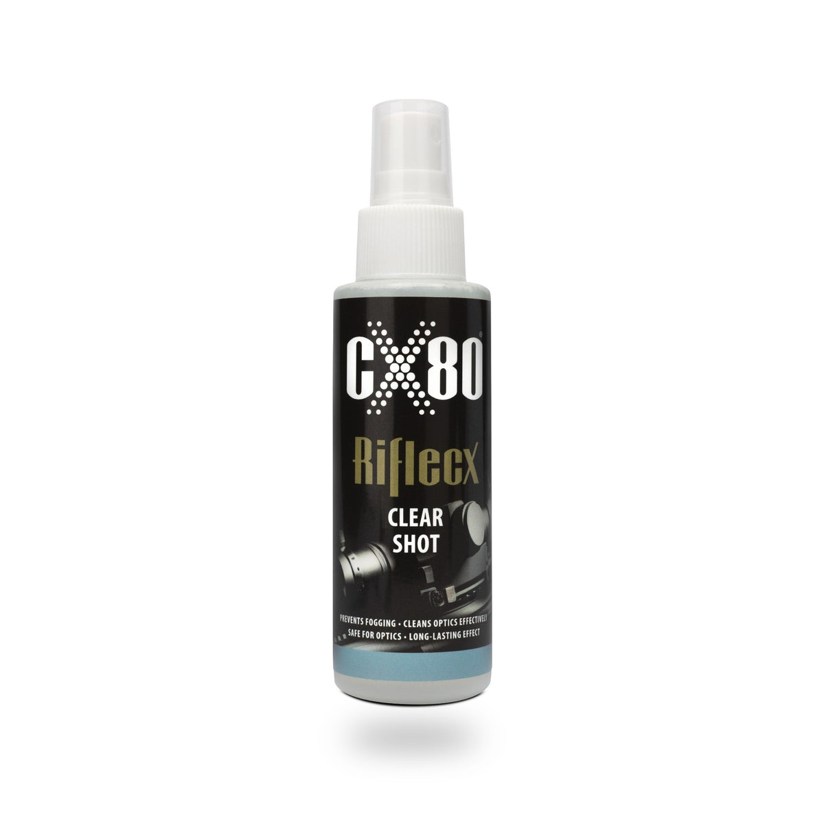 תרסיס ניקוי לכוונות ועדשות 100 מ״ל עם מטלית | RifleCX Clear Shot