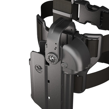 נרתיק ירך מבצעי לאקדחי קומפקט T40 PRO LEG לפנס עם מגן כוונת