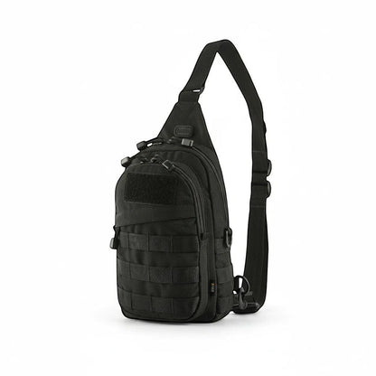 Bolso bandolera táctico M-Tac Assistant Bag negro de 4 litros con sistema MOLLE, ideal para uso diario EDC.